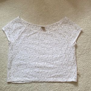 Hollister cream lace top